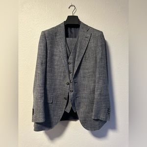 Suitsupply 38R Three Piece Wool, Silk, Linen Lazio Suit